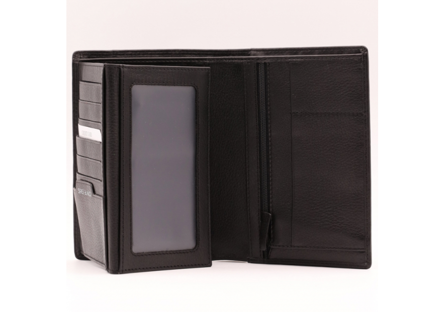 Serge Blanco VAN21013 - CUIR DE BOVIN - NOIR portefeuille vancouver blanco 13.7 Portefeuille Homme