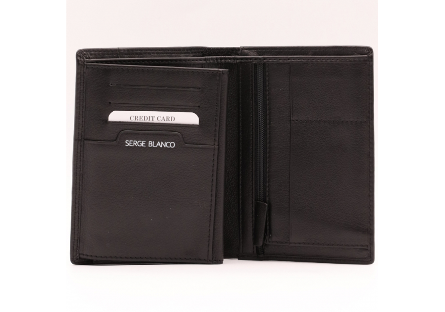 Serge Blanco VAN21024 - CUIR DE VACHETTE - NO blanco-vancouver-portefeuille 3 volets Portefeuille Homme