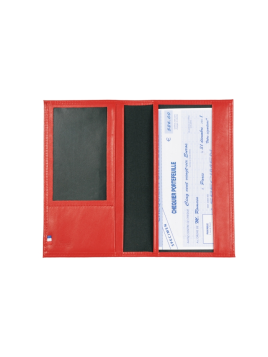 Frandi 419/03 - CUIR CLASSIQUE - ROUGE frandi-cuir lisse-étui chéquier chequier pf