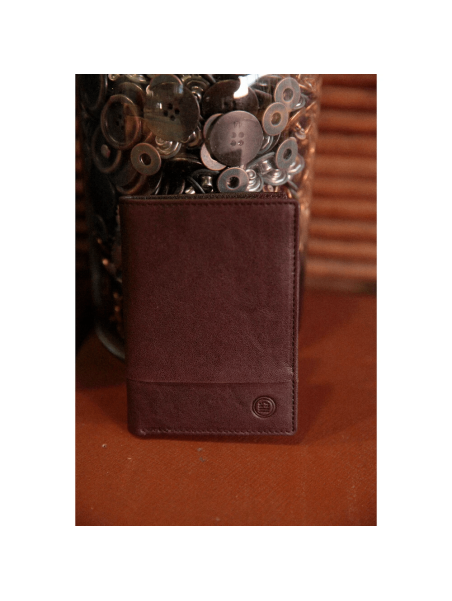 Serge Blanco ANC21052 - CUIR DE BOVIN - CHOCO Porte-monnaie/ Porte-billets Anchorage Portefeuille Homme