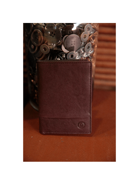 Serge Blanco ANC21052 - CUIR DE BOVIN - CHOCO Porte-monnaie/ Porte-billets Anchorage portefeuilles