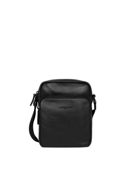 Lancaster 320-10 - CUIR DE VACHETTE - NOIR Soft Vintage - Petite sacoche sacoche homme