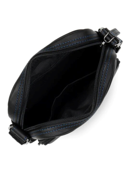 Lancaster 320-10 - CUIR DE VACHETTE - NOIR Soft Vintage - Petite sacoche sacoche homme