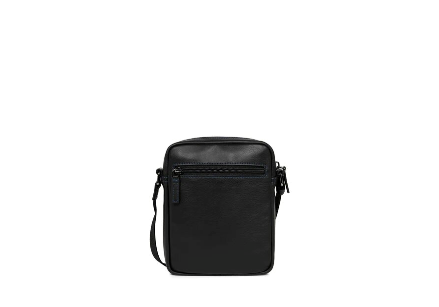 Lancaster 320-10 - CUIR DE VACHETTE - NOIR Soft Vintage - Petite sacoche sacoche homme