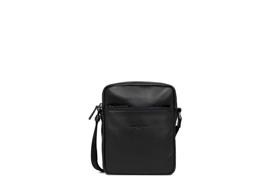 Lancaster 320-14 - CUIR DE VACHETTE - NOIR Soft Vintage - Sacoche sacoche homme