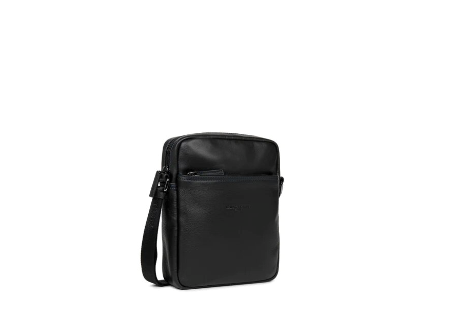 Lancaster 320-14 - CUIR DE VACHETTE - NOIR Soft Vintage - Sacoche sacoche homme
