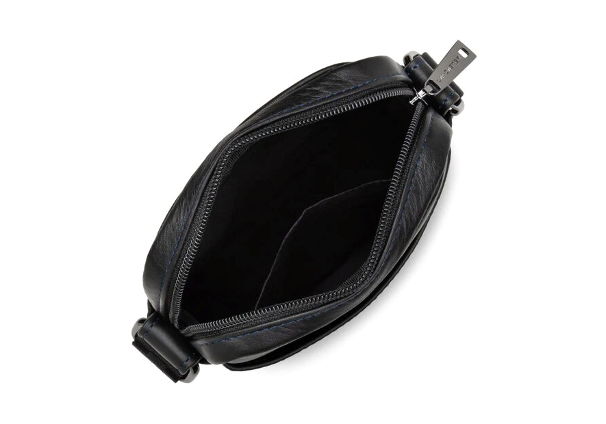 Lancaster 320-24 - CUIR DE VACHETTE - NOIR sac homme medium soft vintage sacoche homme