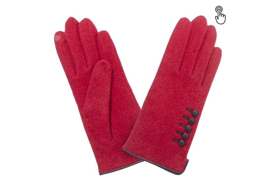 Glove Story 31119NF - LAINE/NYLON - ROUGE glove story-gants laine-ganst femme gants femme tu