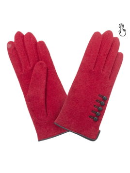 Glove Story 31119NF - LAINE/NYLON - ROUGE glove story-gants laine-ganst femme gants femme tu