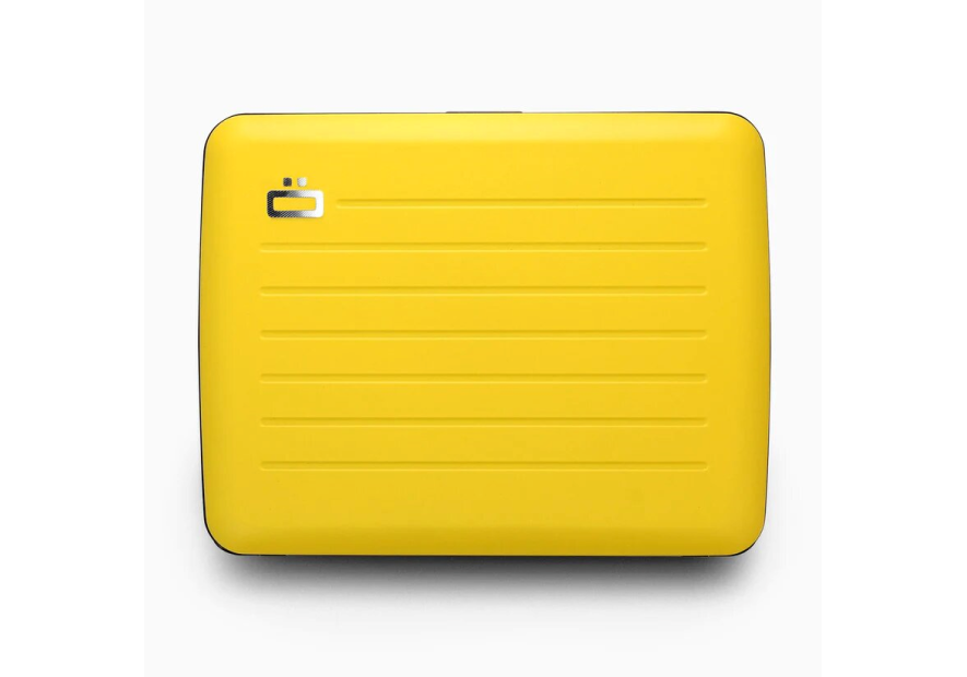 Ögon Design V2 LARGE - ALUMINIUM - TAXI YELL ögon design big stocklom v2 porte cartes porte cartes
