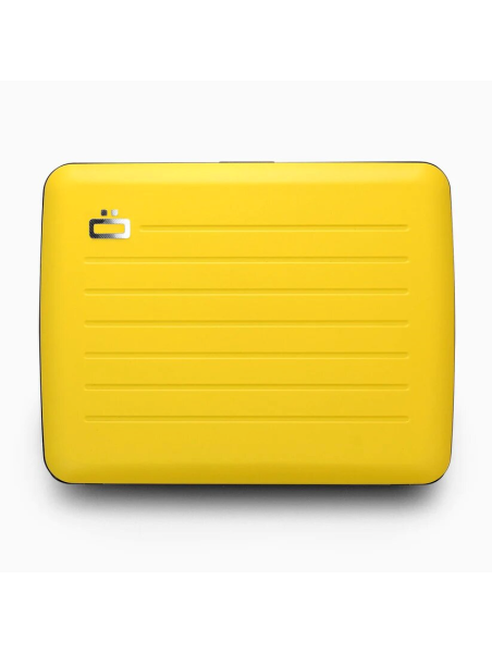 Ögon Design V2 LARGE - ALUMINIUM - TAXI YELL ögon design big stocklom v2 porte cartes porte cartes