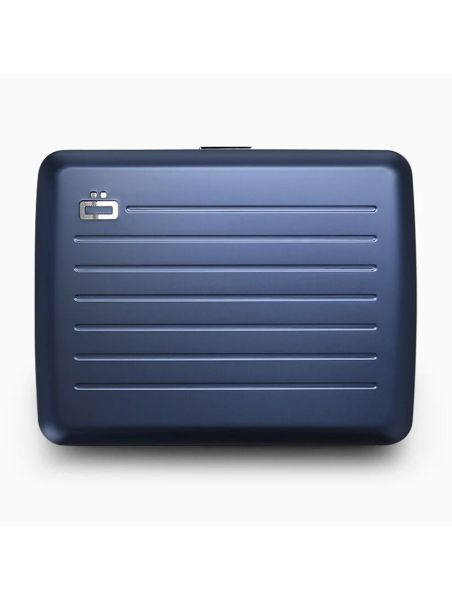 Ögon Design V2 LARGE - ALUMINIUM - NAVY BLUE ögon design big stocklom v2 porte cartes porte cartes