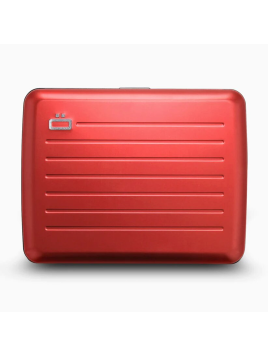 Ögon Design V2 LARGE - ALUMINIUM - RED ögon design big stocklom v2 porte cartes porte cartes