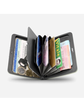 Ögon Design V2 LARGE - ALUMINIUM - TITANIUM ögon design big stocklom v2 porte cartes porte cartes