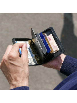 Ögon Design V2 LARGE - ALUMINIUM - CARBON ögon design big stocklom v2 porte cartes porte cartes