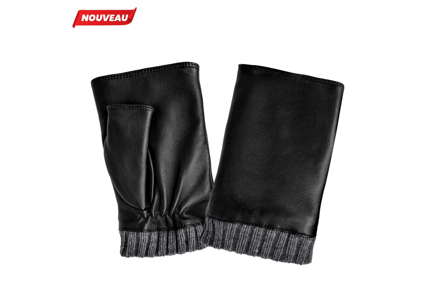 Glove Story 21541BA - CUIR D'AGNEAU - NOIR glove story mitaine cuir gants femme