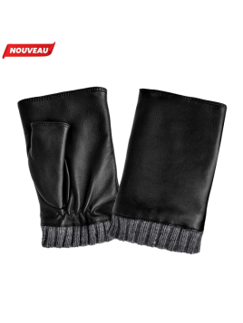 Glove Story 21541BA - CUIR D'AGNEAU - NOIR glove story mitaine cuir gants femme