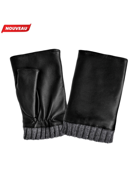 Glove Story 21541BA - CUIR D'AGNEAU - NOIR glove story mitaine cuir gants femme