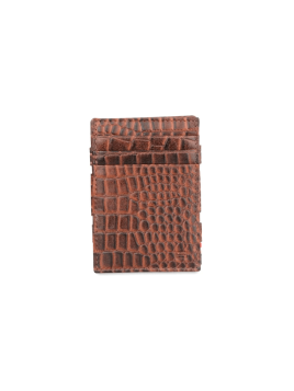 Garzini MW-CP1 - VACHETTE CROCO - CROCO  garzini-magic wallet-porte cartes rfid monnaie p.cartes credit