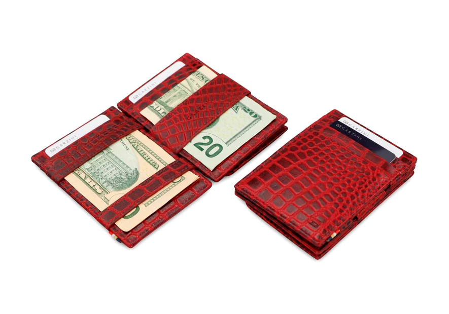 Garzini MW-CP1 - VACHETTE CROCO - CROCO  garzini-magic wallet-porte cartes rfid monnaie p.cartes credit