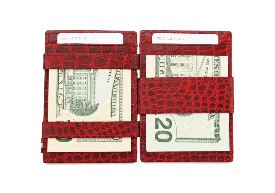 Garzini MW-CP1 - VACHETTE CROCO - CROCO  garzini-magic wallet-porte cartes rfid monnaie p.cartes credit
