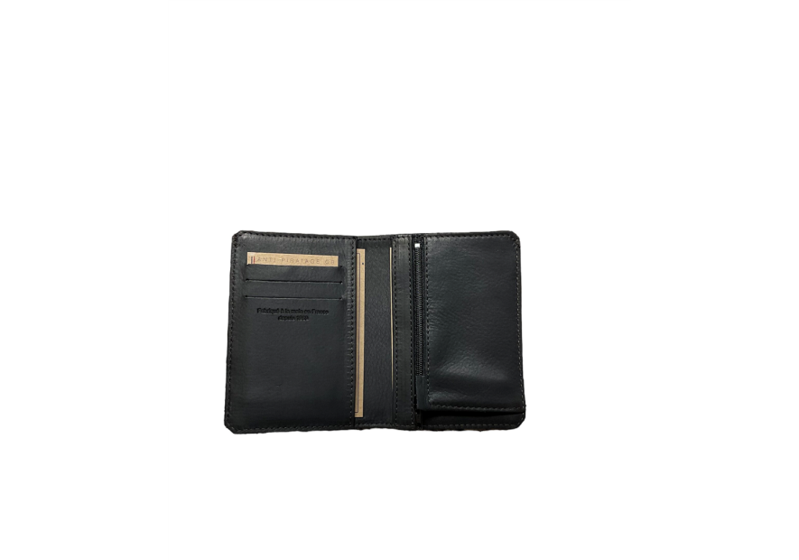 Les Ateliers Foures 958X - CUIR DE VACHETTE - NOIR Portefeuille/Porte-cartes Portefeuille Homme