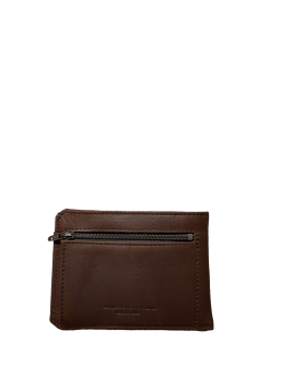 Les Ateliers Foures 944 - CUIR DE VACHETTE - COGNAC porte papiers plat baroudeur centaure porte cartes