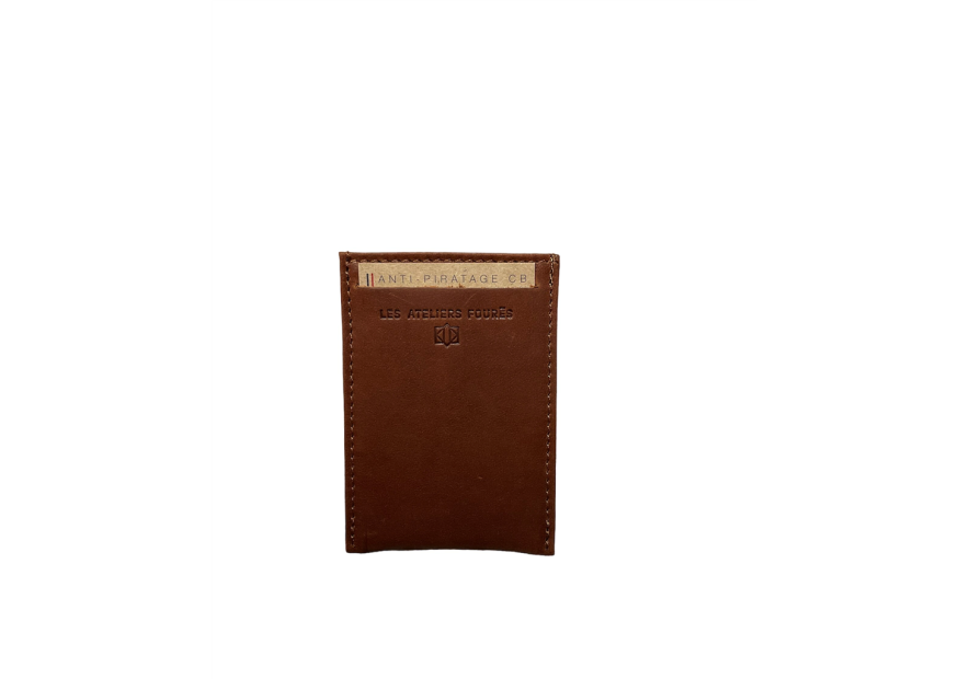Les Ateliers Foures B01X - CUIR DE VACHETTE - FAUVE fourés-baroudeuse-porte cartes plat rfid p.cartes credit