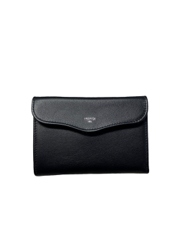 Frandi 591/03 - CUIR CLASSIQUE - NOIR frandi-cuir lisse-portefeuille femme 2 volets pmpb