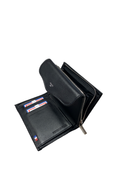 Frandi 591/03 - CUIR CLASSIQUE - NOIR frandi-cuir lisse-portefeuille femme 2 volets pmpb