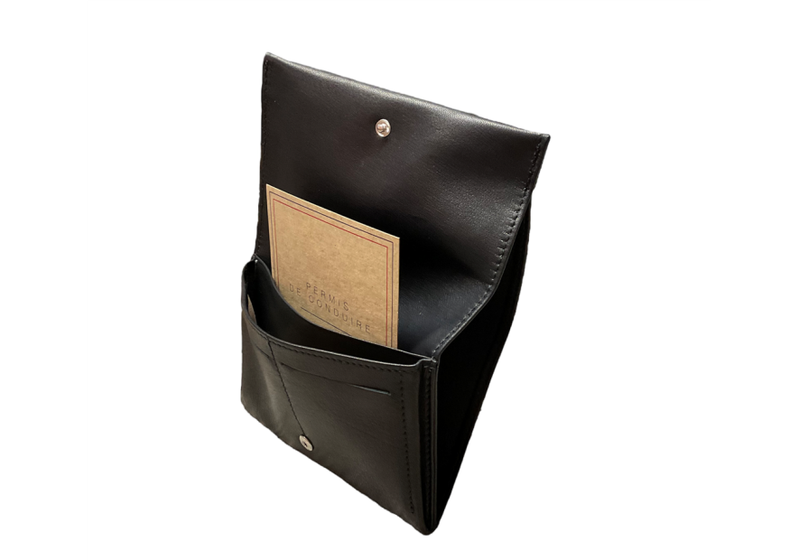 Les Ateliers Foures B43 - CUIR DE VACHETTE - NOIR les ateliers fourès porte papier porte carte Portefeuille Homme
