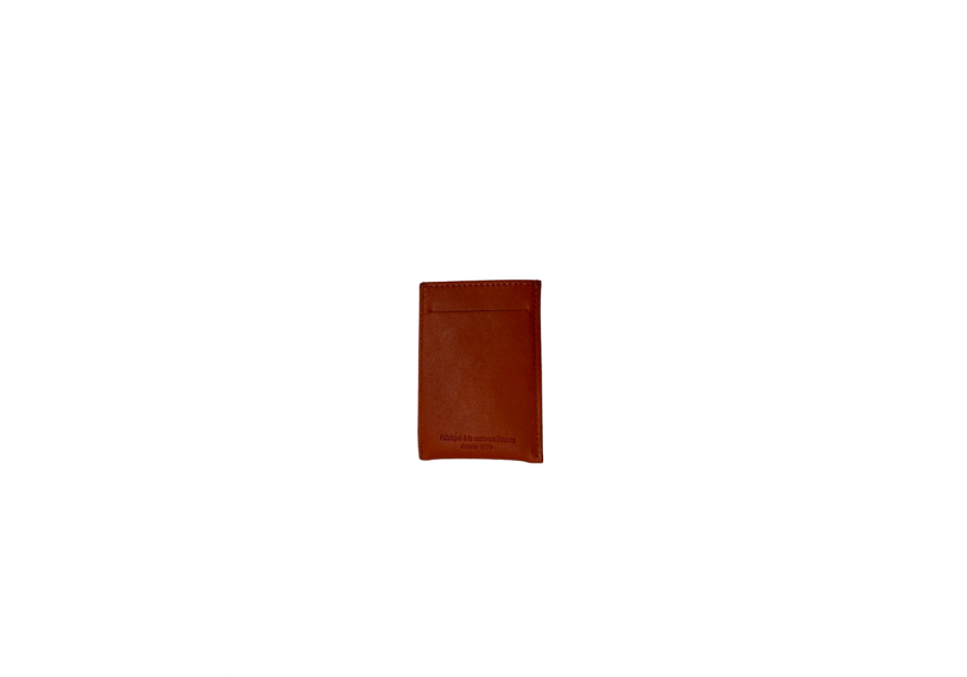 Les Ateliers Foures B01X - CUIR DE VACHETTE - ORANGE fourés-baroudeuse-porte cartes plat rfid p.cartes credit