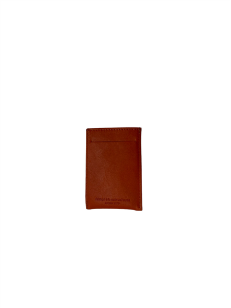 Les Ateliers Foures B01X - CUIR DE VACHETTE - ORANGE fourés-baroudeuse-porte cartes plat rfid p.cartes credit