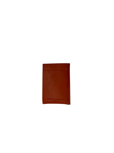 Les Ateliers Foures B01X - CUIR DE VACHETTE - ORANGE fourés-baroudeuse-porte cartes plat rfid pcartes-credit