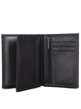 Lancaster 120-12 - CUIR DE VACHETTE - NOIR Soft Vintage Homme - Portefeuille Portefeuille Homme