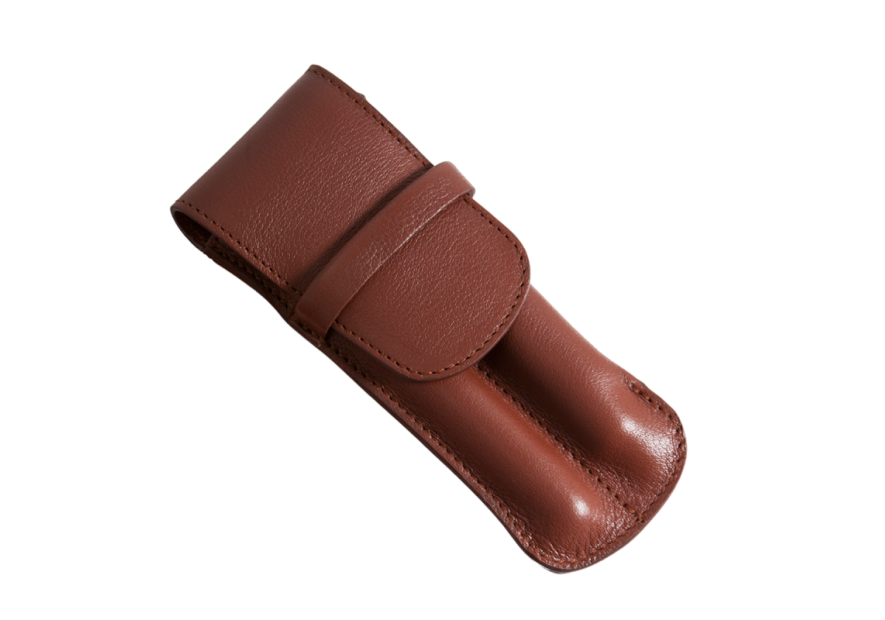 Atelier de la forêt 02.20.15 - CUIR DE VACHETTE - CO atelies de la foret étui 2 stylos etui stylo