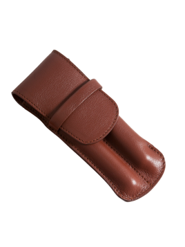 Atelier de la forêt 02.20.15 - CUIR DE VACHETTE - CO atelies de la foret étui 2 stylos etui stylo