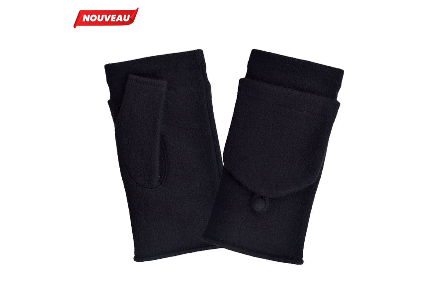 Glove Story 31155NF - LAINE - NOIR glove story-laine-mitaine capuche gants femme tu