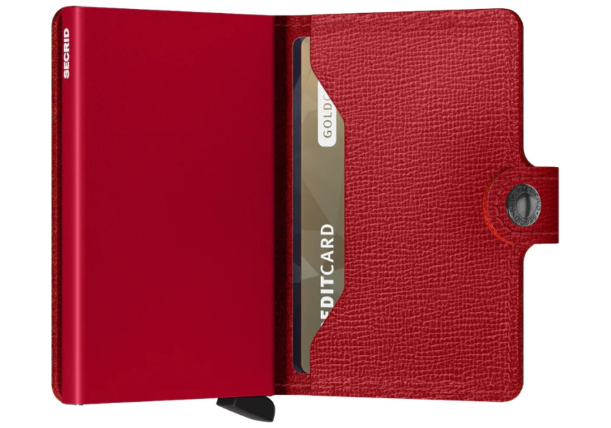 Secrid MC - CUIR DE VACHETTE - LIPSTICK porte cartes miniwallet crisple porte cartes