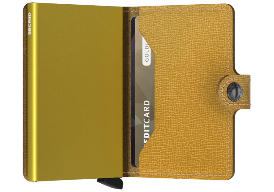 Secrid MC - CUIR DE VACHETTE - OCHRE porte cartes miniwallet crisple porte cartes