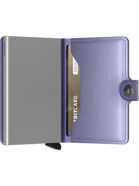 Secrid MME - ALUMINIUM/CUIR - LILAS porte cartes miniwallet metallic Porte-cartes