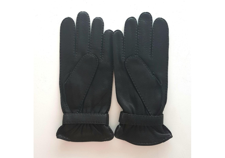 Poujade 1268DC - CERF - NOIR poujade-cerf-gants homme patte gants homme