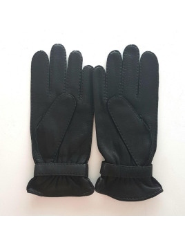 Poujade 1268DC - CERF - NOIR poujade-cerf-gants homme patte gants homme