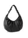 Lancaster 577-14 - CUIR DE VACHETTE - NOIR Lancaster - Soft chou chou sacs-a-mains