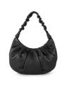 Lancaster 577-14 - CUIR DE VACHETTE - NOIR Lancaster - Soft chou chou sacs-a-mains