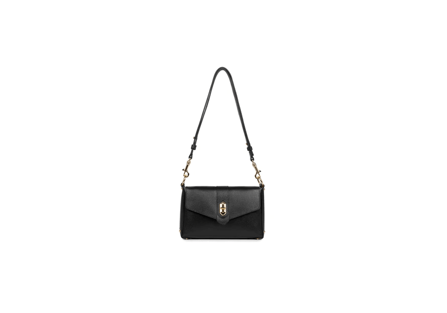 Lancaster 470-53 - CUIR DE VACHETTE - NOIR foulonné double-trotteur Sacs à mains
