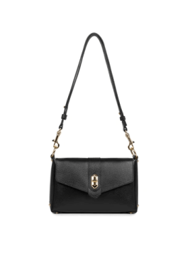 Lancaster 470-53 - CUIR DE VACHETTE - NOIR foulonné double-trotteur Sacs à mains