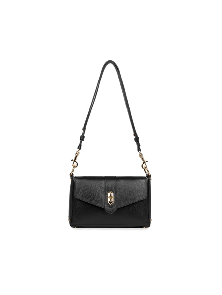 Lancaster 470-53 - CUIR DE VACHETTE - NOIR foulonné double-trotteur Sacs à mains
