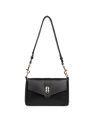 Lancaster 470-53 - CUIR DE VACHETTE - NOIR foulonné double-trotteur sacs-a-mains