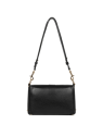 Lancaster 470-53 - CUIR DE VACHETTE - NOIR foulonné double-trotteur sacs-a-mains